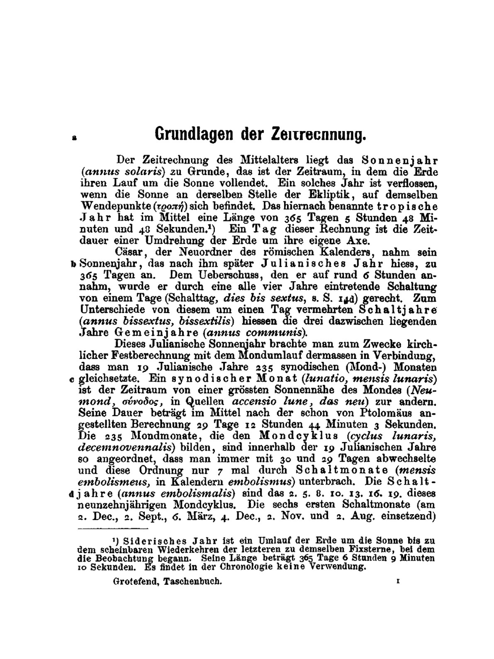 Taschenbuch Der Zeitrechnung Des Deutschen Mittelalters Und Der Neuzeit: Für Den Praktischen Gebrauch Und Zu Lehrzwecken Entworfen | Hermann Grotefend