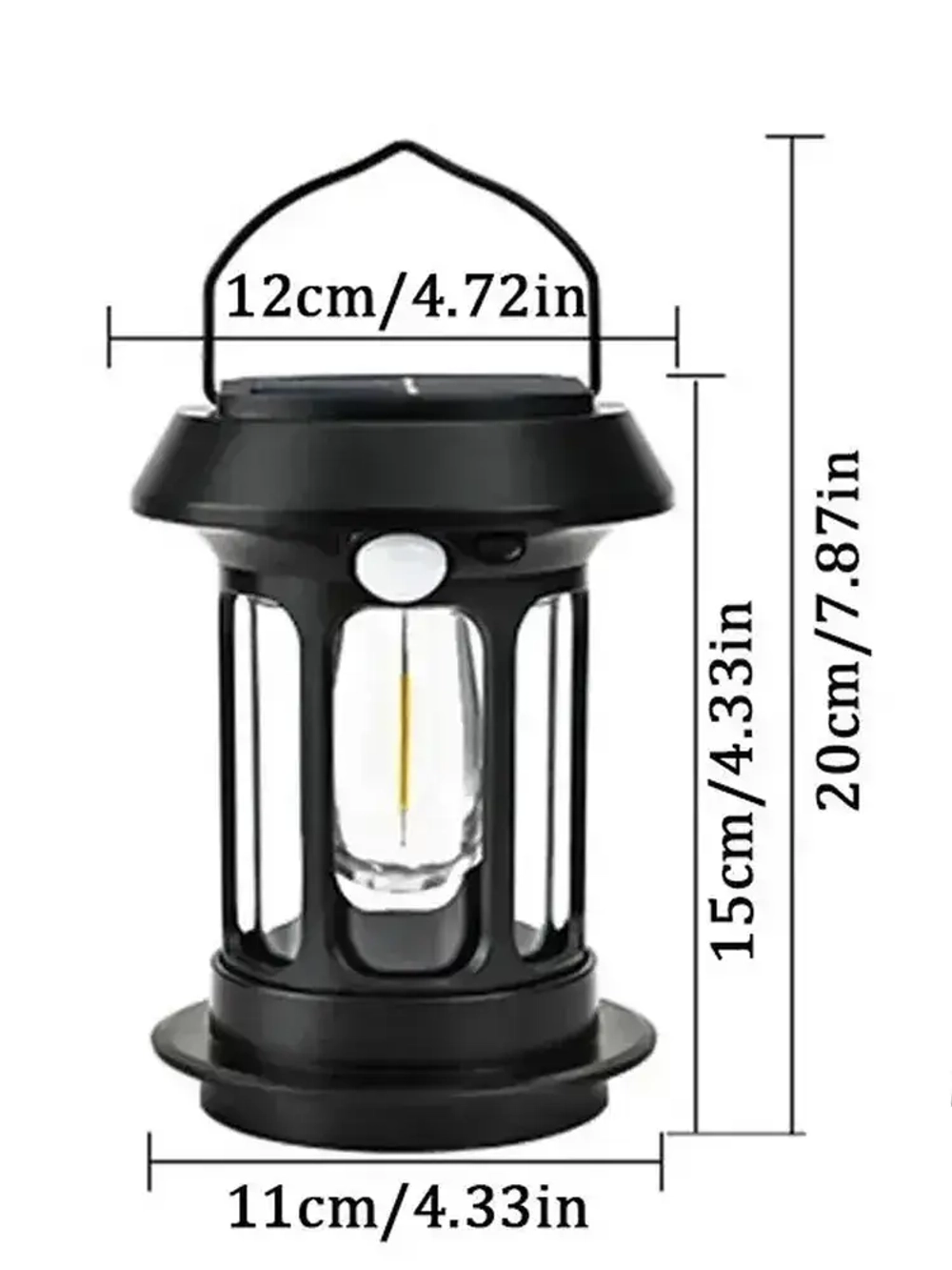 Фонари с солнечным датчиком движения, Наружные подвесные водонепроницаемые фонари для кемпинга, Перезаряжаемые, Украшение для садового двора