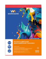 Бумага Workmate для офисной техники, А4, 80 г/м2, 100 листов, цветная, интенсив, красный