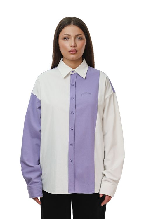 Сорочка Ymkashix Puff белый/фиолетовый