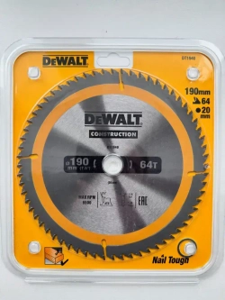 Диск Пильный по дереву Dewalt 190x64x20