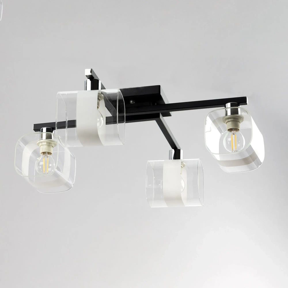 Citilux Вирта CL139145 Люстра потолочная Чёрная Матовая