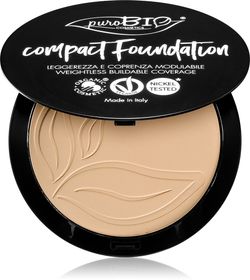 puroBIO Cosmetics Compact Foundation - Компактная тональная пудра SPF 10, 9 g