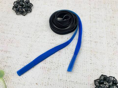 Шнур градиент, ш. 1,3 см, L 120 см, чернильно-голубой