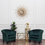 Стол журнальный Garda Decor Garda Decor высокий прозрачное стекло, золотой 30*30*75