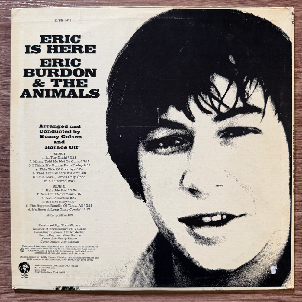 Eric Burdon & The Animals – Eric Is Here (США 1967г.) Т