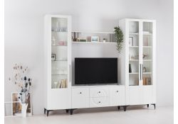 Витрина Вестра белый шагрень