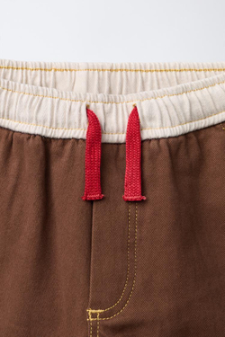 ZARA БРЮКИ BALLOON, ЭКРЮ