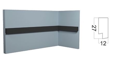 Молдинг Контур окрашенный завершающий, 27x12 мм