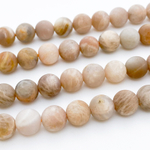 Солнечный камень матовый, диаметр 8,3-8,5 мм, цена за 11 шт (1/4 нити)