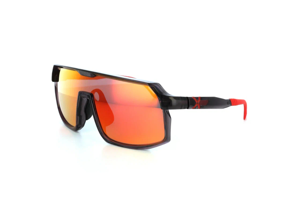 Спортивные очки с диоптриями HILX Inferno Shiny Crystal Dark Grey / Red Lens