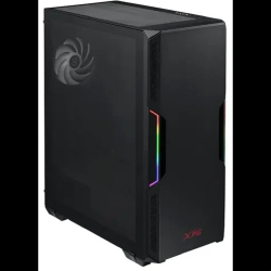 Корпус для компьютера XPG STARKER BLACK (STARKER-BKCWW) (Midi-Tower, черный, TG, 120mm ARGB fan + 120mm fan)