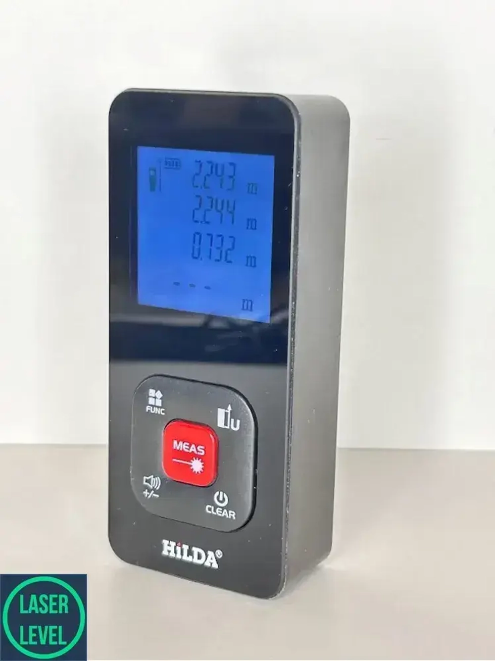 Лазерная рулетка / Лазерный дальномер Hilda 50м. АКБ Хилда