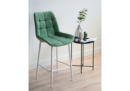 Барный стул Woodville Челси 360 фисташковый (zd 651), белый np, ножки белые