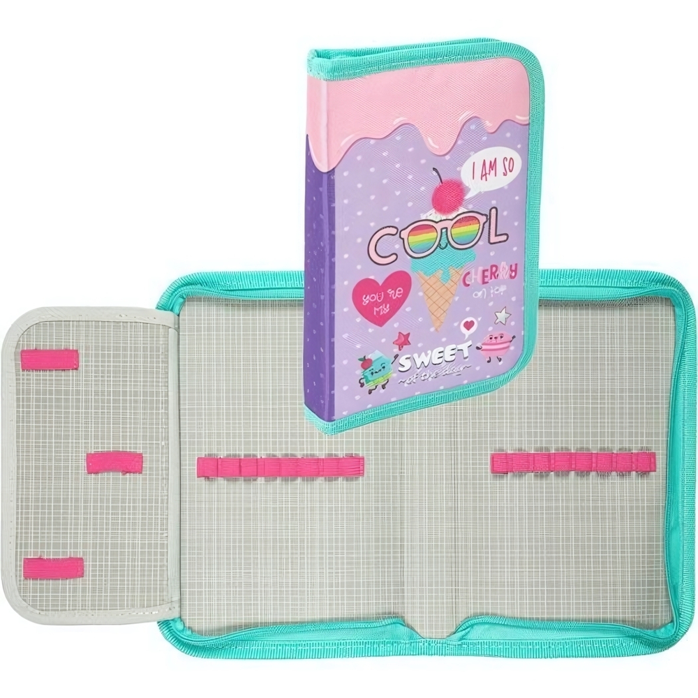 Пенал 1 отд. 20,5*13,5см. на молнии "Sweet" (deVENTE)