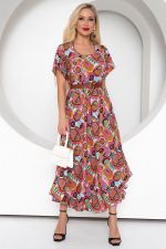 Платье Рада (розовый/принт) Р11-1166/2 Nikol (Акция)