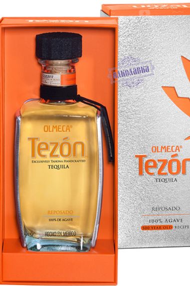 Олмека Тезон. Текила Репосадо. 0,75 Л. Подарочная упаковка.