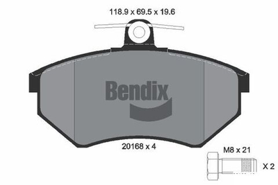 BENDIX Braking - BPD1284-BEN - Brake Pad Set, disc brake