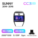 Teyes CC3 2K 10,2"для Nissan Sunny 2014-2016