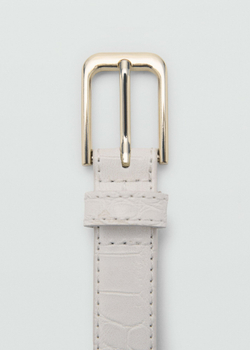 Узкий ремень с эффектом кожи крокодила