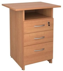 Тумба приставная с замком "Рубин" 41.58 итальянский орех, ЛДСП, Витра