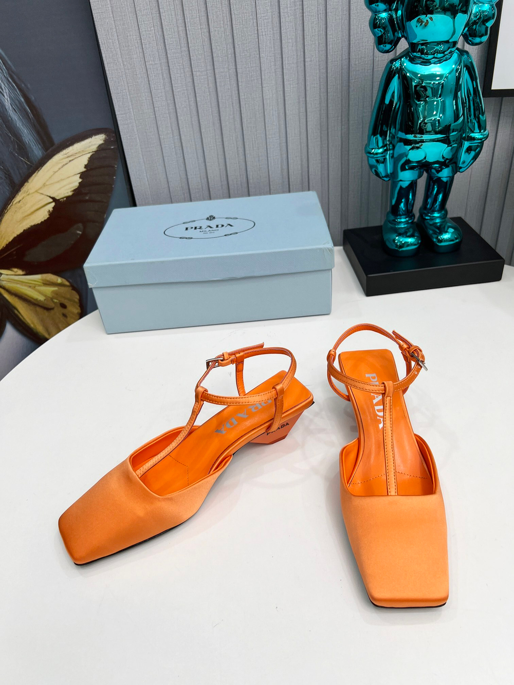 Prada Satin Slingback Pumps