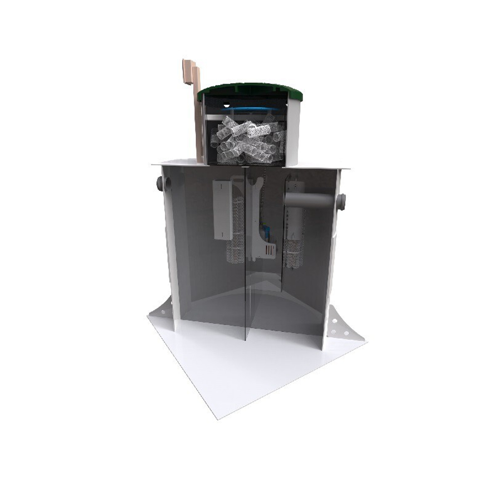 Станция биологической очистки Коло Веси Kolo Vesi 8/ 1600 л. в сутки / до 9 чел. / самотечный сброс (1500x1500x2081см;167кг;) - арт.560161