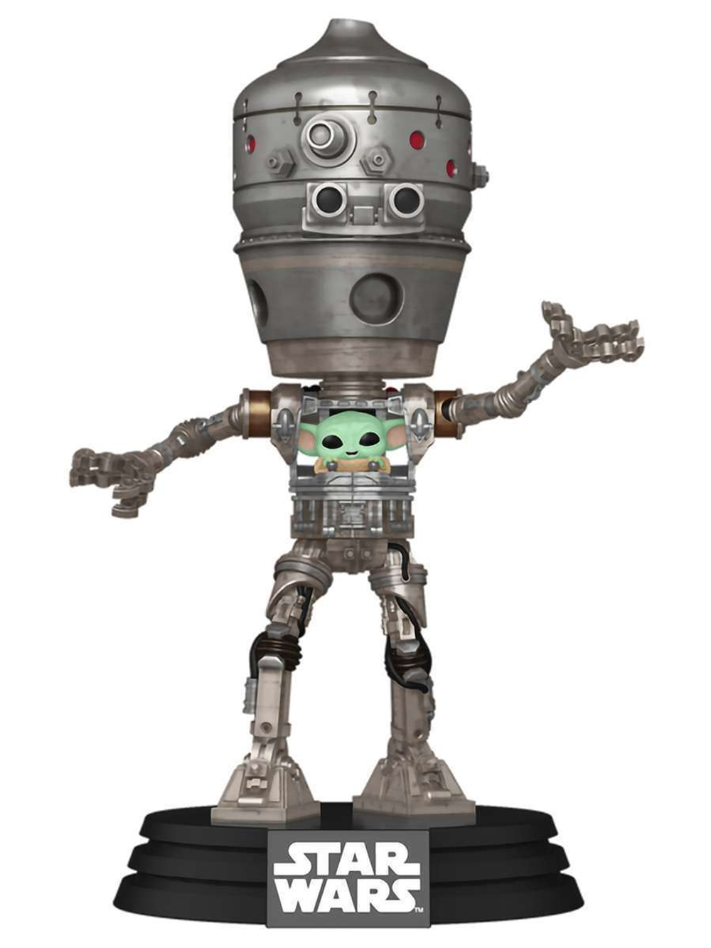 Фигурка Funko POP! Deluxe Bobble Star Wars Mandalorian S10 IG-12 with Grogu (720) 80001