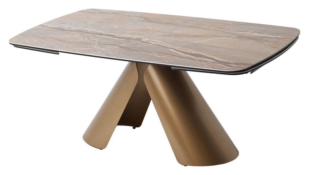 Стол CALDERON 180 GLOSS GRAND CORDILLERA керамика / бронзовый винтажный каркас, ®DISAUR