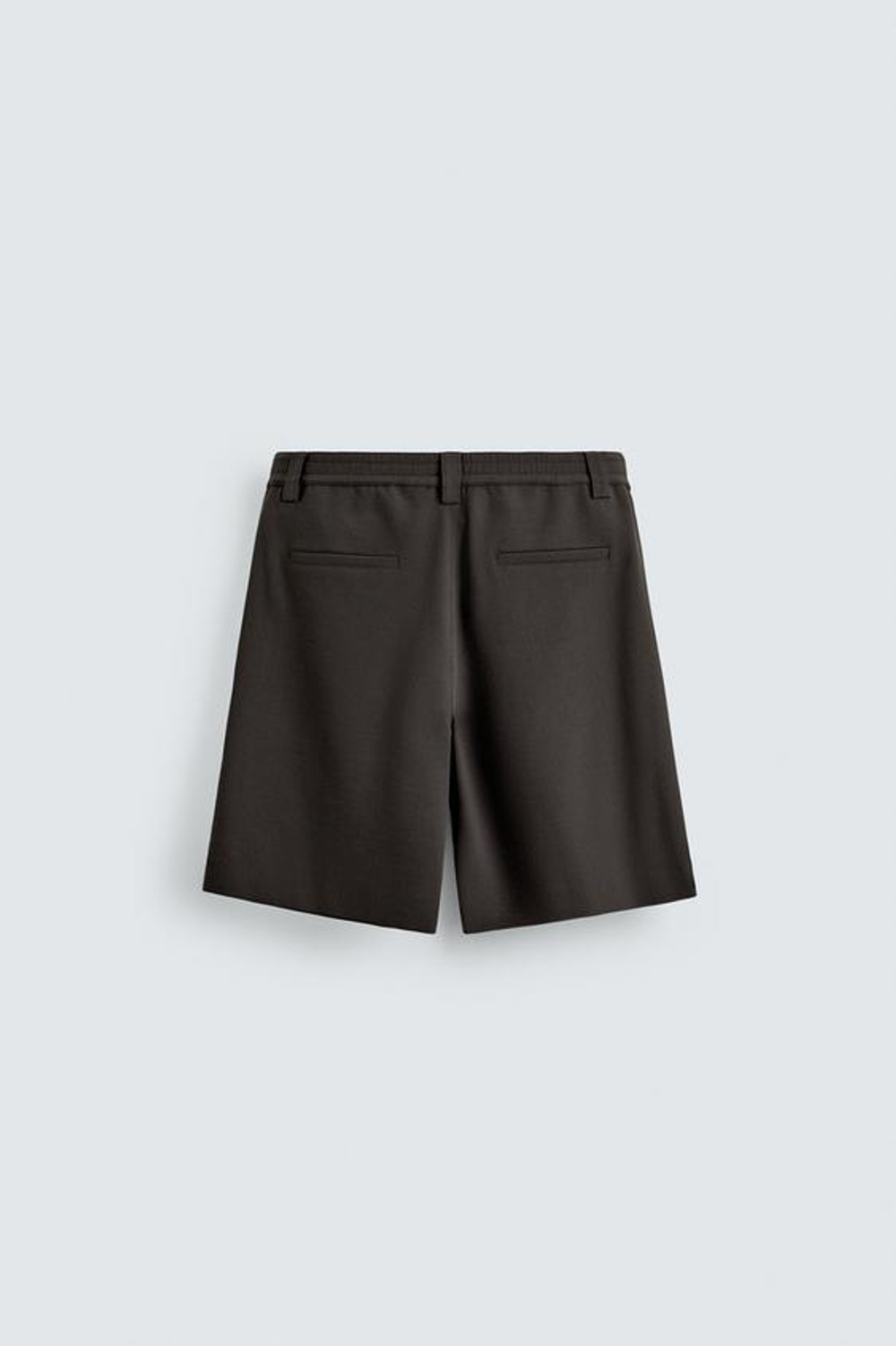 ZARA ШОРТЫ RELAXED FIT С БОКОВЫМИ СКЛАДКАМИ, ШОКОЛАДНЫЙ