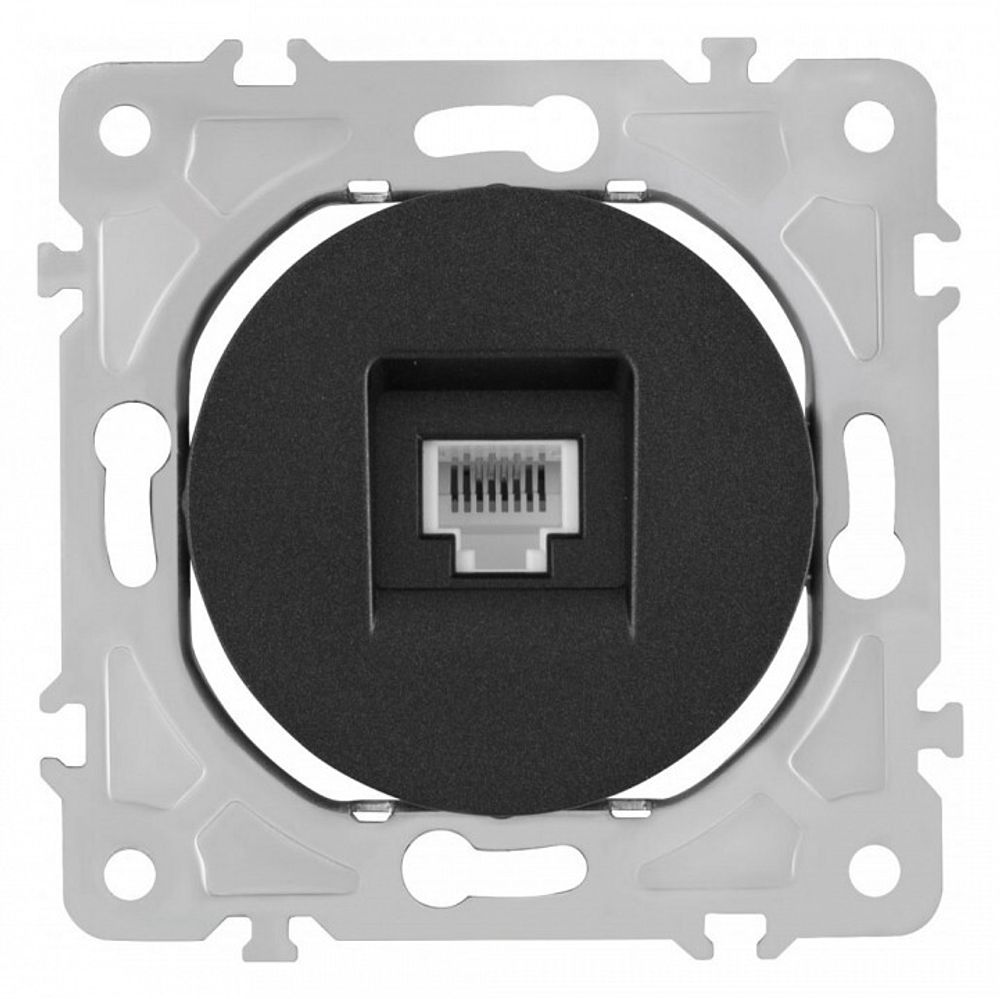 Розетка телефонная RJ-11 без рамки Arte Milano am-202 202.51-1.black