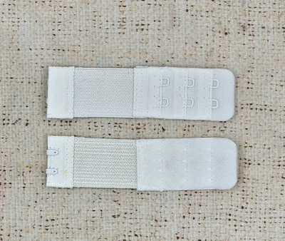 Застежка-удлинитель для бюстгалтера, р. 9,5*2,5см/5мм, белый