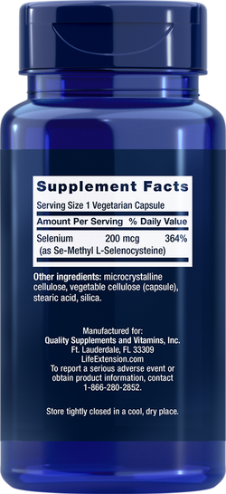 Se-Methyl L-Selenocysteine 200 мкг 90 капсул Life Extension