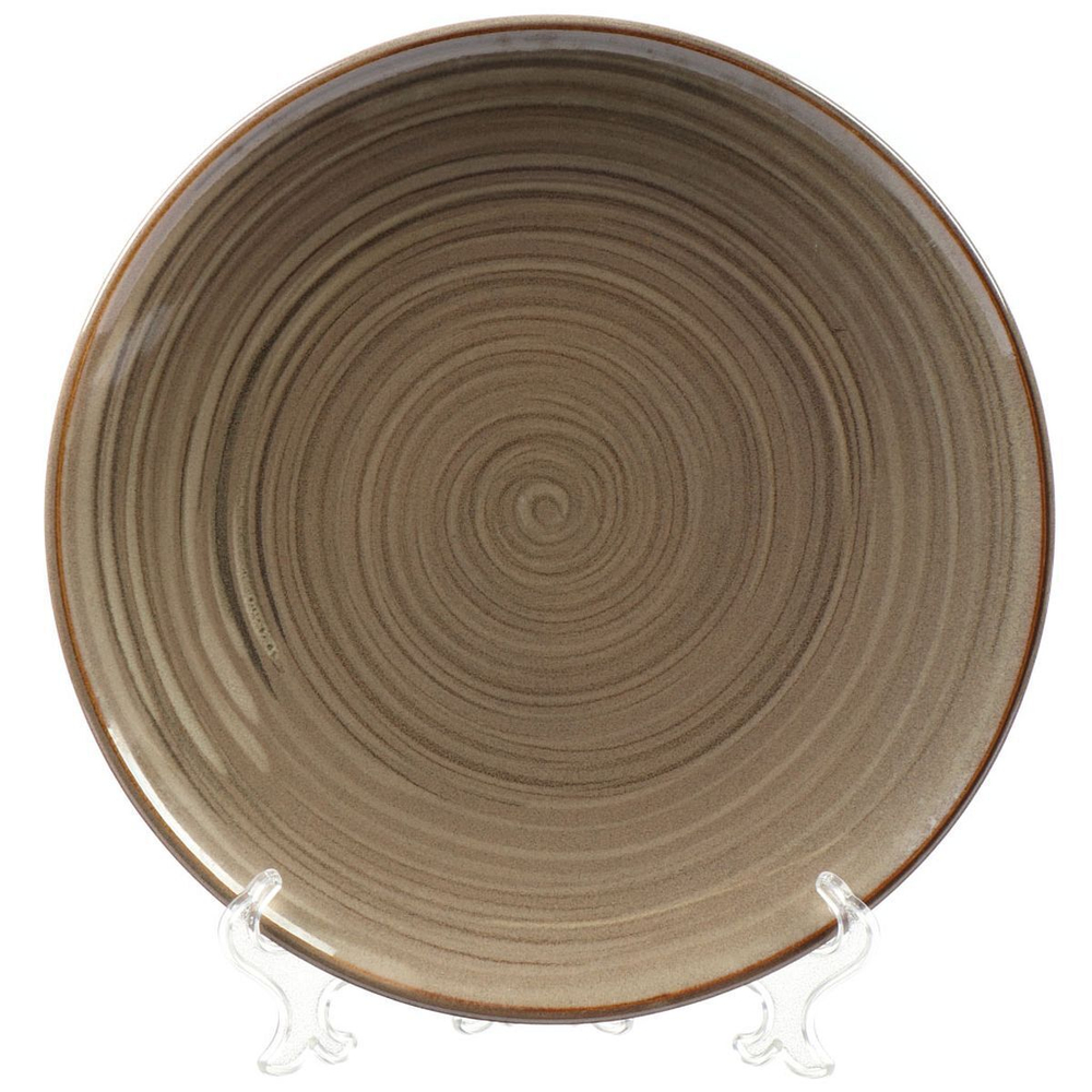 Тарелка обеденная, керам, 26 см, кругл, Verde бежевый, Daniks ST2155