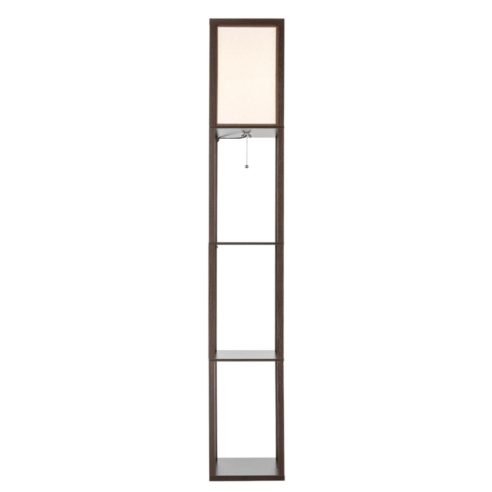 8090/1F COMFI LN26 460 кофейный/белый, дерево/текстиль Торшер Е27 1*60W 220V PRACTIC