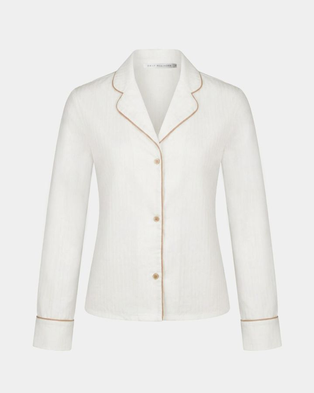 Пижама Белая 1 (рубашка с длинным рукавом + брюки)