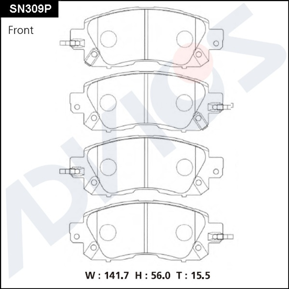 Дисковые тормозные колодки ADVICS SN309P