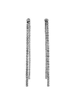 Серьги-нити с кристаллами