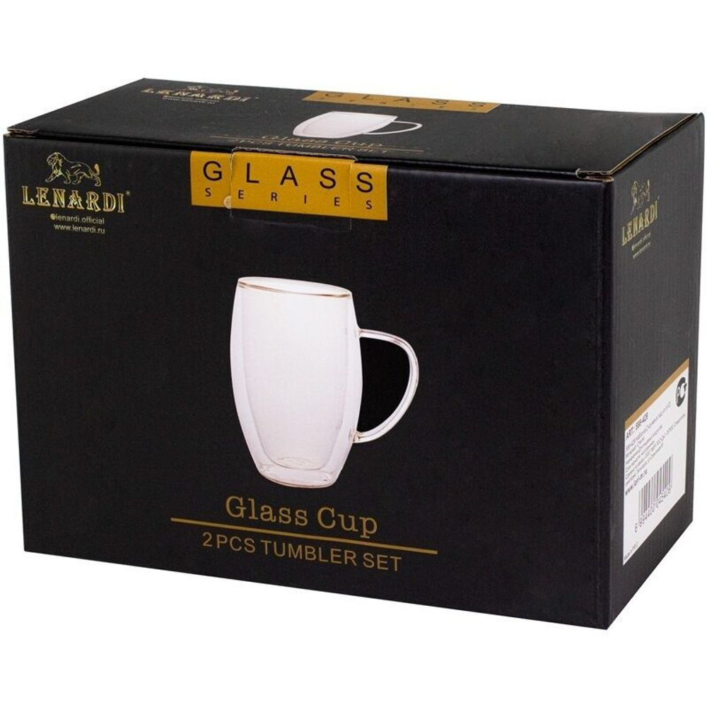 Lenardi 588-429 Набор из 2 кружек 380 мл в под.уп.(х12)