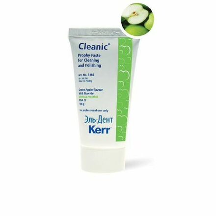 3382 Профилактическая паста "Cleanic" Яблоко с фтором 100г, Kerr