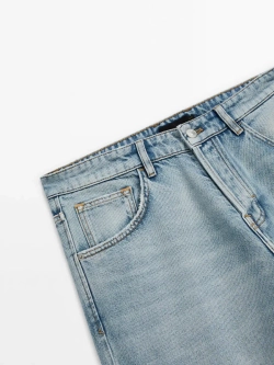 Massimo Dutti Плотные джинсы прямого кроя, индиго