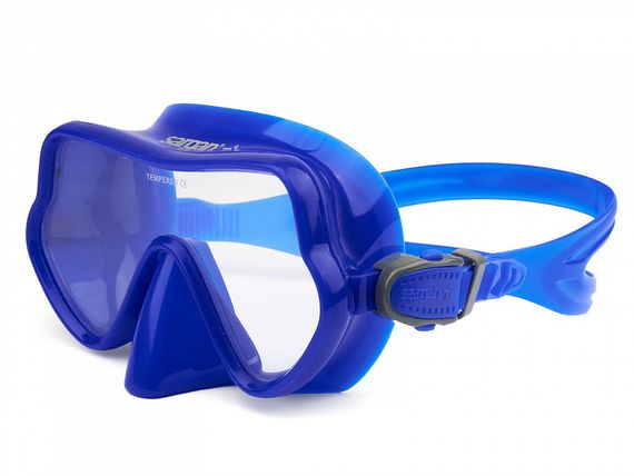 Набор маска+трубка в сумке Sargan Баттерфляй-М черный/синий