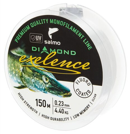Леска монофильная Salmo Diamond EXELENCE FLUORO COATED Clear 150/023