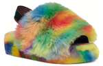 UGG FLUFF YEAH Shearling Slippers Women"s Multicolor
