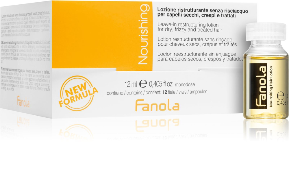 Fanola Nourishing - интенсивная увлажняющая сыворотка для сухих и поврежденных волос /   12x12  ml  / GTIN 8008277760605