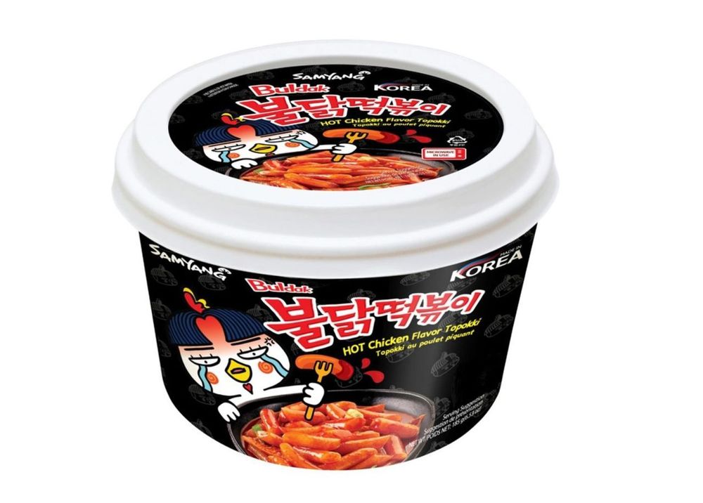 Рисовые палочки Токпокки Samyang Hot Chicken 185 г