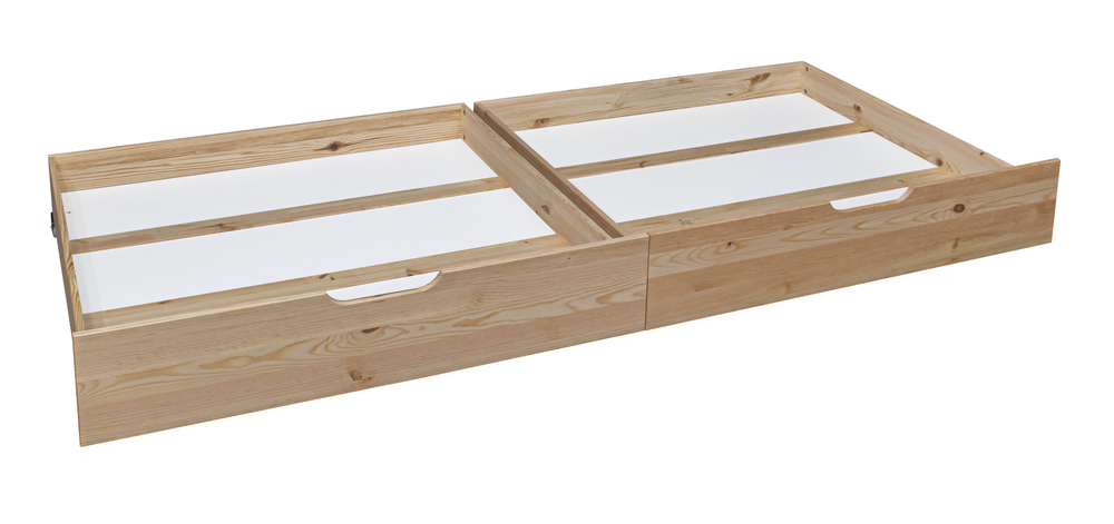 Комплект выдвижных ящиков под кровать из сосны, 2 шт., 198х92х19, в натуральной отделке