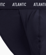 Мужские трусы слипы танга Atlantic, набор 3 шт., хлопок, светло-зеленые + темно-синие + темно-голубые, 3MP-1576
