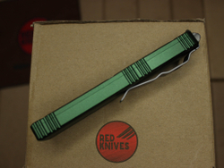 Нож Microtech Ultratech Tanto T/E A+++ - зеленая рукоять, клинок апокалиптик