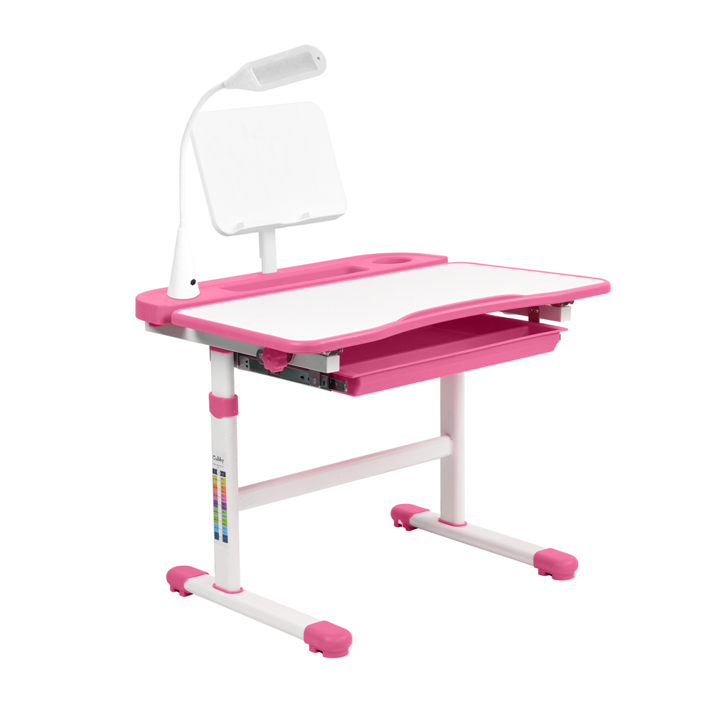 Комплект растущей детской мебели Fundesk Cura парта + стул + выдвижной ящик + подставка + лампа